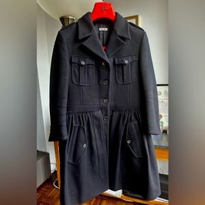 MIU MIU Flared Princess Winter Coat